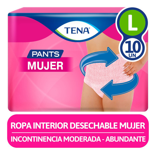 Pañal Adulto Calzon Incotinenci Tena Pants Mujer Talla G 10u