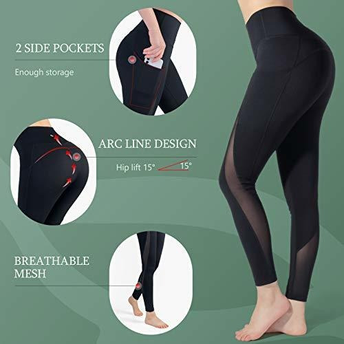 Yoga Malla Bolsillo Leggings Cintura Para Dama Control
