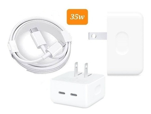 Cargador Compacto Con Puerto Usb-c Doble De 35w Para iPhone 