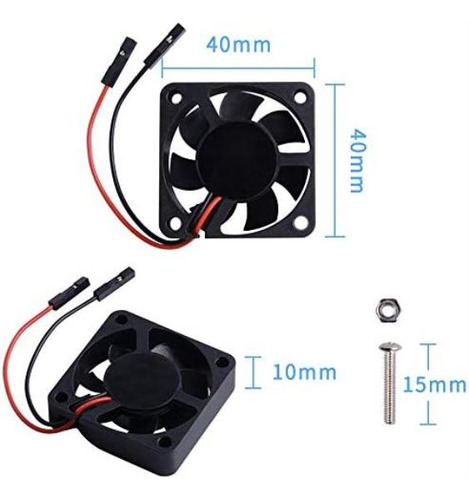 Geeekpi 4 Ventiladores Para Raspberry Pi 4, Ventilador De Re