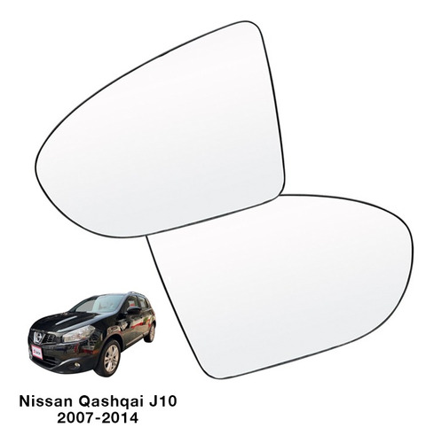 Luneta Espejo Retrovisor Nissan Qashqai J10 2006-2014 Par