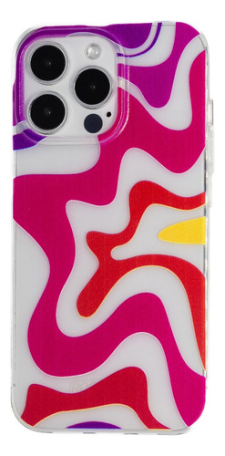 Case Para iPhone Ondas Rosadas - Funda Protectora