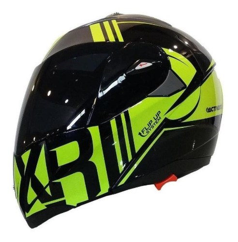 Casco Abatible Ghb 158 Xecuro Mica Tint. Negro/ama Fluor 