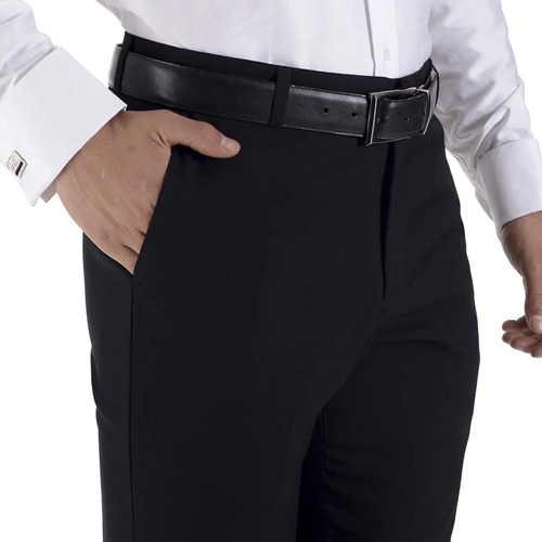 Imagen 3 de 7 de Pantalón Hombre Vestir Liso Sin Pinzas Classic Fit Yale