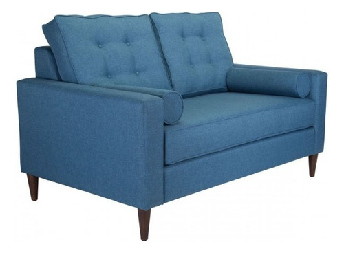 Love Seat Modelo Morgan - Azul Diseño De La Tela Liso