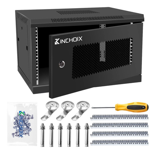 Kinchoix Soporte Pared Para Gabinete Servidor 6u Puerta 19 