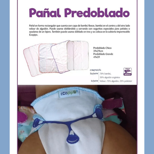 Pañal Predoblado Gde Y Cubierta | Pack Retro Ecopipo