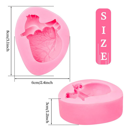 Molde De Mousse De Helado En Forma De Corazón Humano 3d, Mol