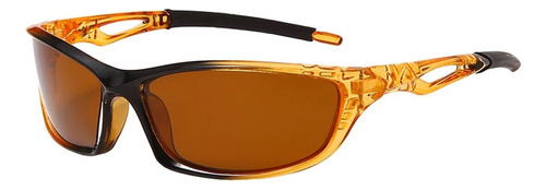 Oculos De Sol Polarizado Proteçao Solar Moda Esportivo Bike Armação Laranja Desenho Sport