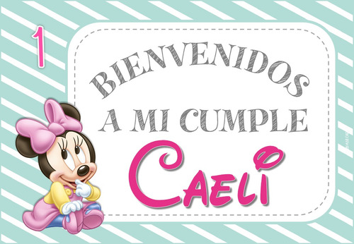 Kit Imprimible Minnie Baby Mod.3 Deco Y Candy Bar Cumple