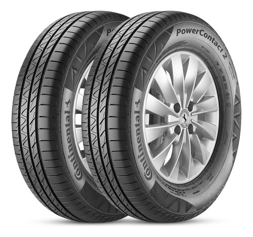 Kit 2 Pneu Continental 195/65r15 91h Tl Powercontact 2