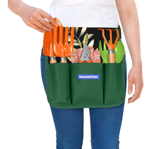Kit Cinto Porta Herramientas De Jardinería 8 Pz Tramontina