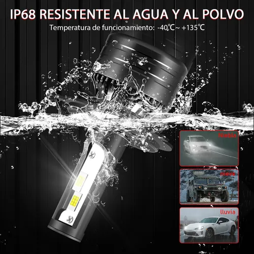 Carcasa De Faro Cuadrada De 7 Pulgadas,9003/h4 Led Faros