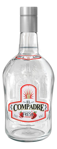 Paquete De 3 Licor De Agave El Compadre Fresa Picante 1 L