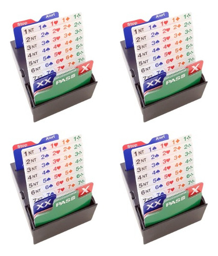 Bridge Bidding Box, Jannerstenn, Set Juego 4 Unidades