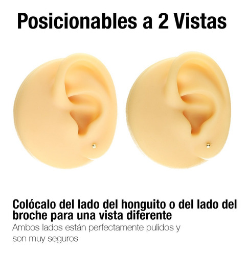 Aretes Broquel De Oro 10k Bebé O Mujer Honguito 0 161