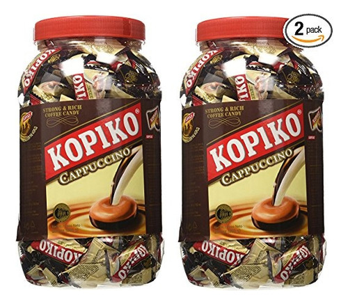 Kopiko Cappuccino Tarro Del Caramelo, 28,2 Oz (paquete De 2)