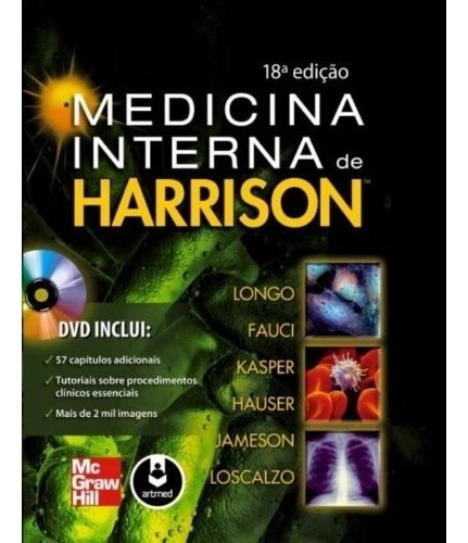 Livro Medicina Interna De Harrison - 18 Edição - 2 Vol Dvd