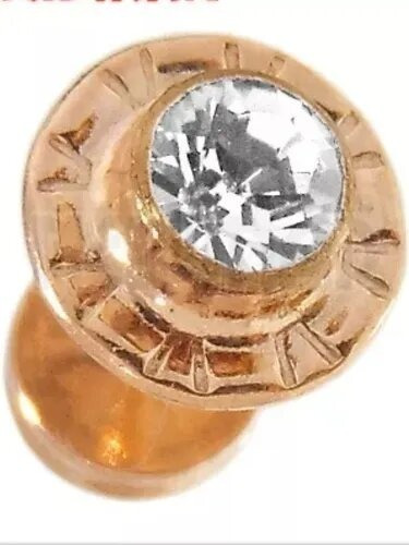 Imagen 2 de 2 de Aro Trepadores Circon 4m Enchape Oro 20k Ajuste Click/yep