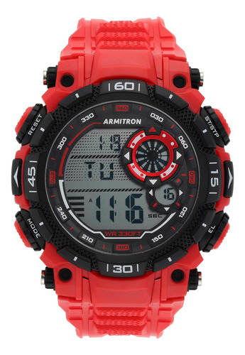 Reloj Armitron Sport 40/8397 Rojo Para Hombre, Correa Roja D