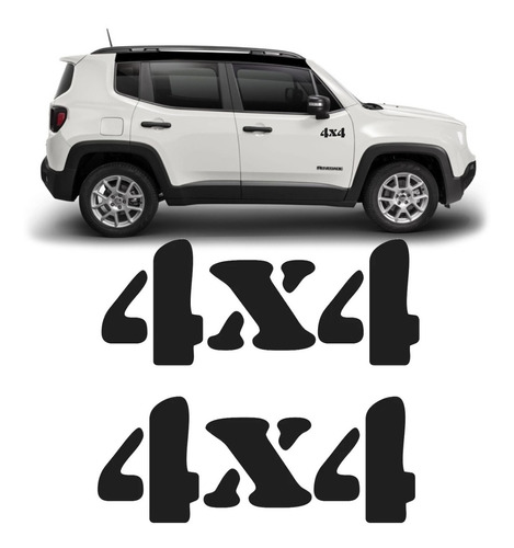 Emblema Adesivo 4x4 Jeep Willys Renegade Cherokee Ad13