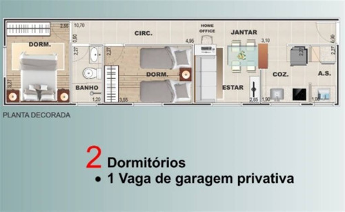 Imagem 1 de 2 de Apartamento, 2 Dorms Com 47.78 M² - Vila Voturua - Sao Vicente - Ref.: Vr12 - Vr12