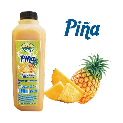 Concentrado De Piña Con Fruta 100% Natural - Rinde Hasta 15l