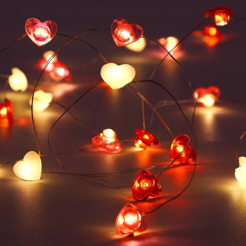 Cadena De Luces En Forma De Corazón Cadena De Luces Led Con