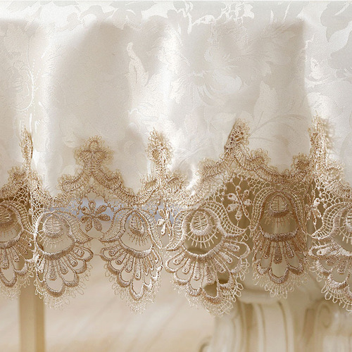 Mantel Redondo Rectangular Jacquard Lace