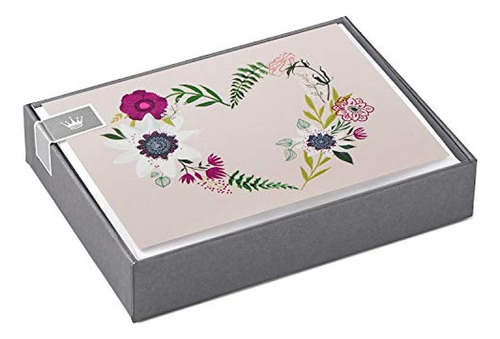 Hallmark Pack De 10 Tarjetas En Blanco Con Sobres, Corazón D
