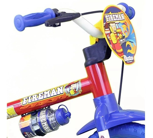 Bicicleta Aro 12 Infantil Nathor Fireman 2 A 5 Anos