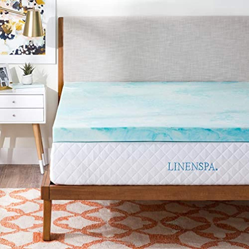 Linenspa 3 Pulgadas Gel Swirl Memory Foam Topper-king