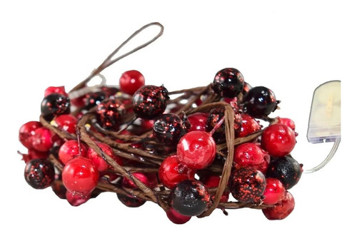 Imagen 2 de 4 de Guirnalda De Cerezas Con Luz Led,adorno Navideño,bm-wg-01