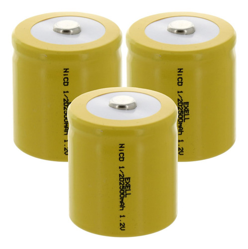 Batería Recargable 1.2v 2500mah Nicd Tamaño 1/2d Para Instru