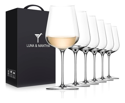 Juego De 6 Copas De Vino Luna & Mantha, Crystal White Wine G