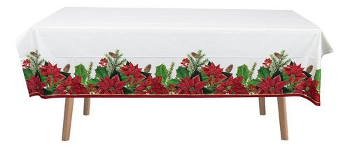 Mantel Plastico Flor De Navidad 180cmx130cm
