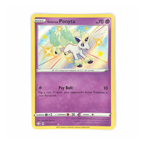 Galarian Ponyta Sv47/122 Holo - Carta Original Pokémon