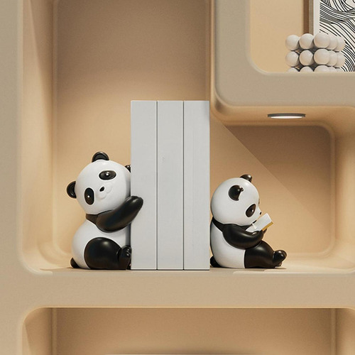 Panda Bookends Estatuas Resin Animal Estatuillas Lindas