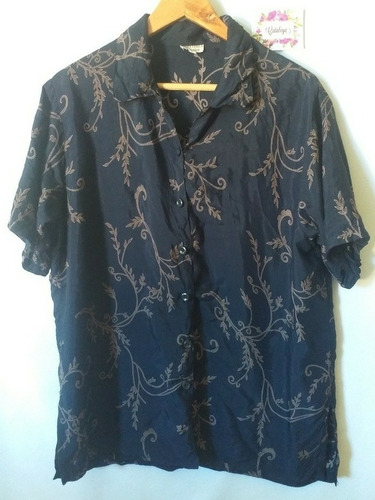 Camisa Azul Oscuro Ghora Tabela Talle L, Cataleya 