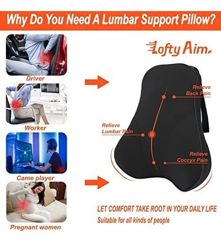 Almohada Apoyo Lumbar Premium Soporte Ergonomico Espuma