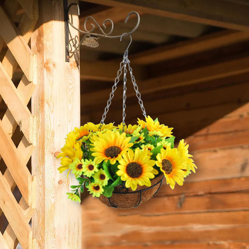 . Cesta Colgante Artificial Flores Maceta Para Mesa Boda Al
