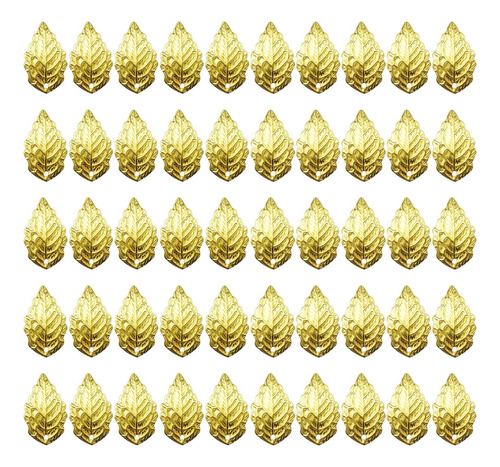 Betiteto 50pcs Patrón De Hoja Encantos Plateados De Cuentas