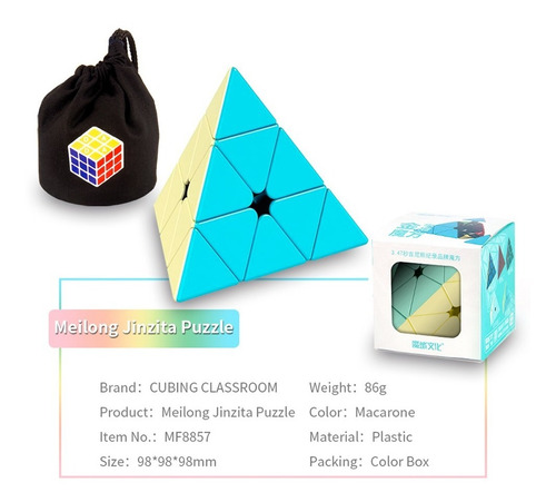 Cubo Rubik Moyu Meilong Jinzita Macaron Pyraminx + Estuche
