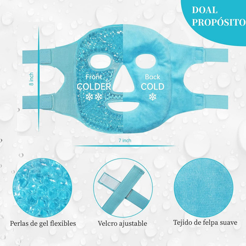Máscaras De Hielo Para Ojos Y Cara, Mascarilla De Facial Y