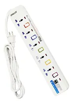 Comprar Supresor De Picos 5 Salidas + 2 Puertos Usb Op-105usb Opalux