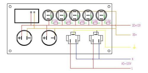 Panel De Interruptor Ip68 Multipropósito 5 Gang 12v/24v