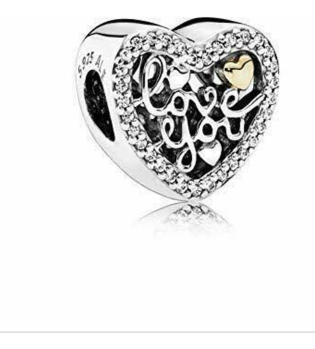 Charm Plata Pandora Corazón Love You Te Amo