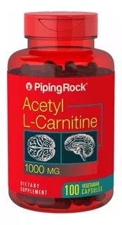 Acetyl L-carnitine 1000 Mg X 100 Caps. Piping Rock Usa