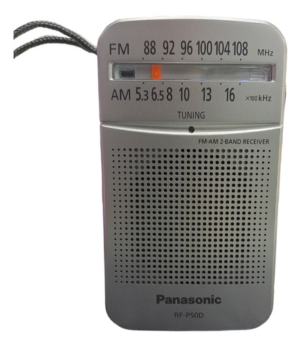 Radio Panasonic Rf-p50d 2 Bandas Am Fm Solo Baterías Gris Co