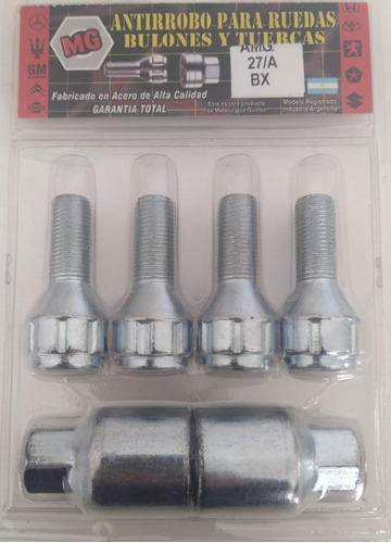 Set Antirrobo Rueda Para Peugeot-citroen Asiento Conico 